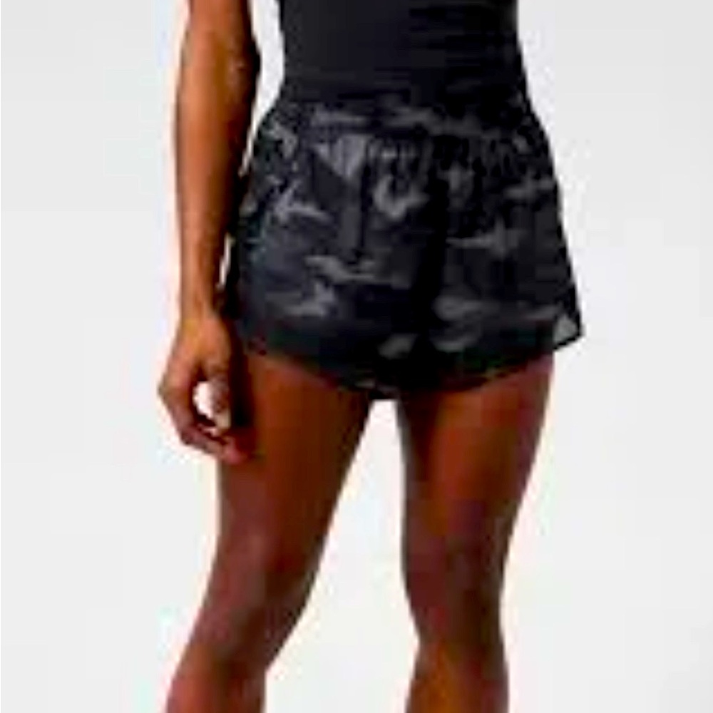 Athleta Black Camouflage Athletic Shorts